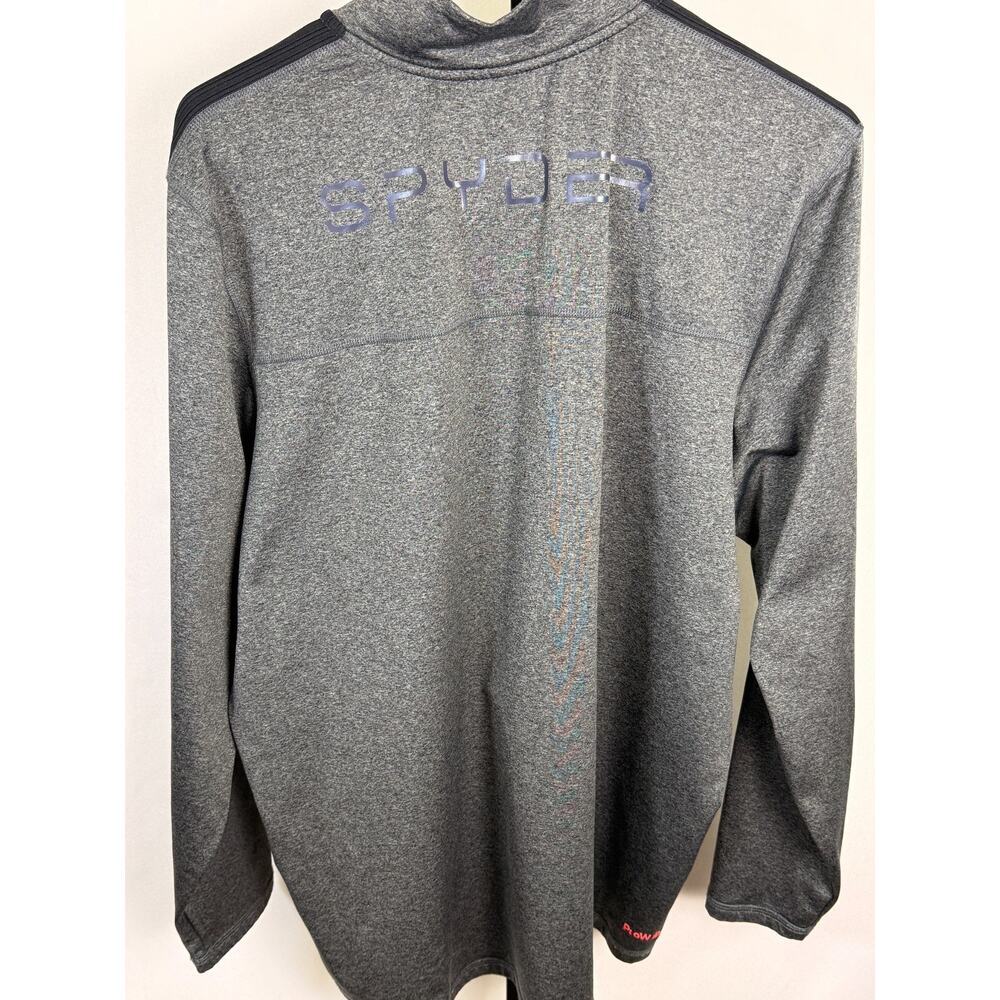 Active Quarter Zip Performance Pullover Gray Stretch Athletic Spyder Large - Picture 4 of 10